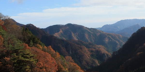 南牧村の秋の山
